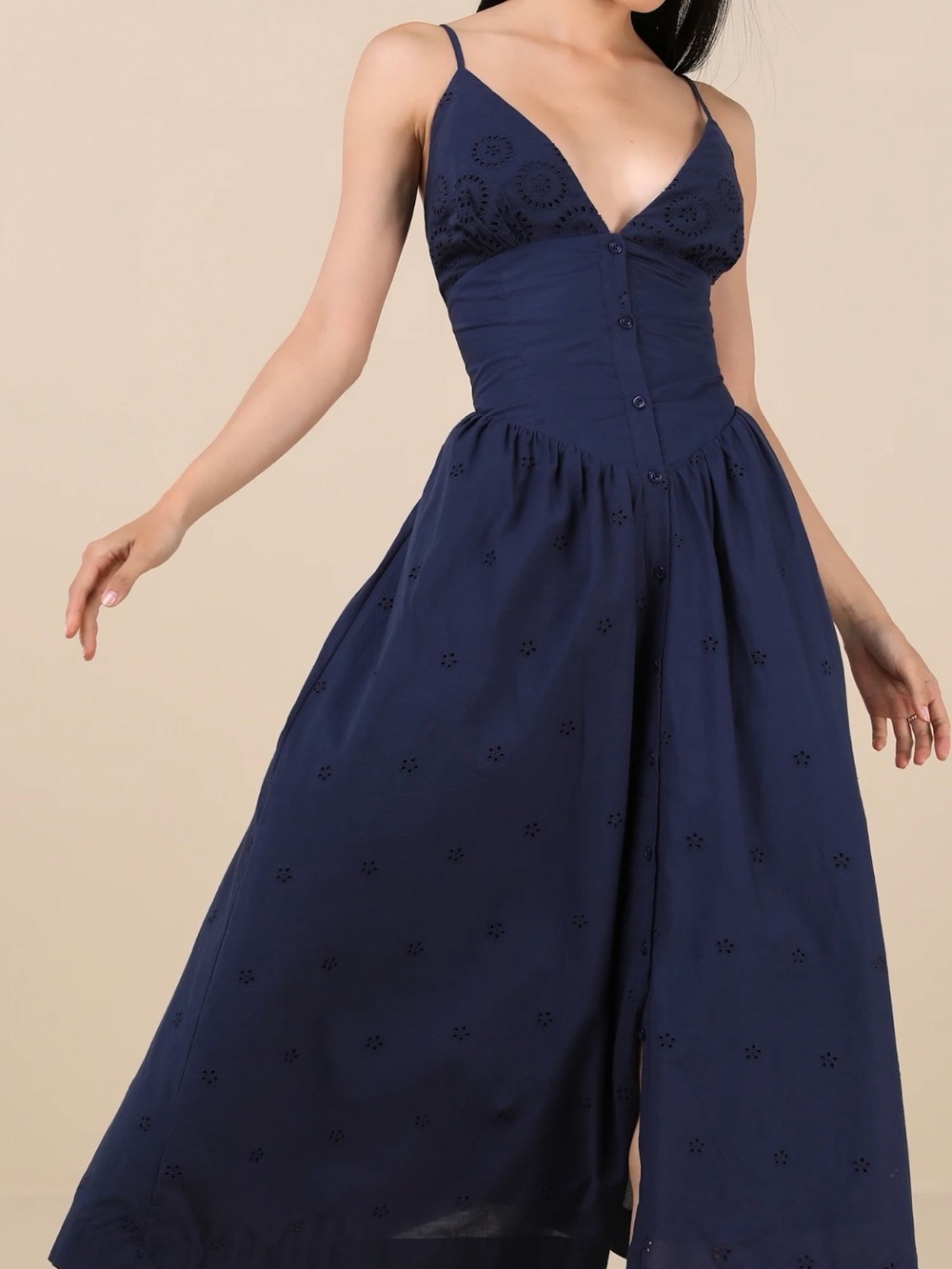 NWT Lulu’s Zahrah Navy Dress, Size S